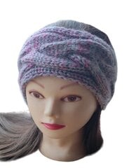 Megzta galvos juosta, violetinė kaina ir informacija | Kepurės moterims | pigu.lt