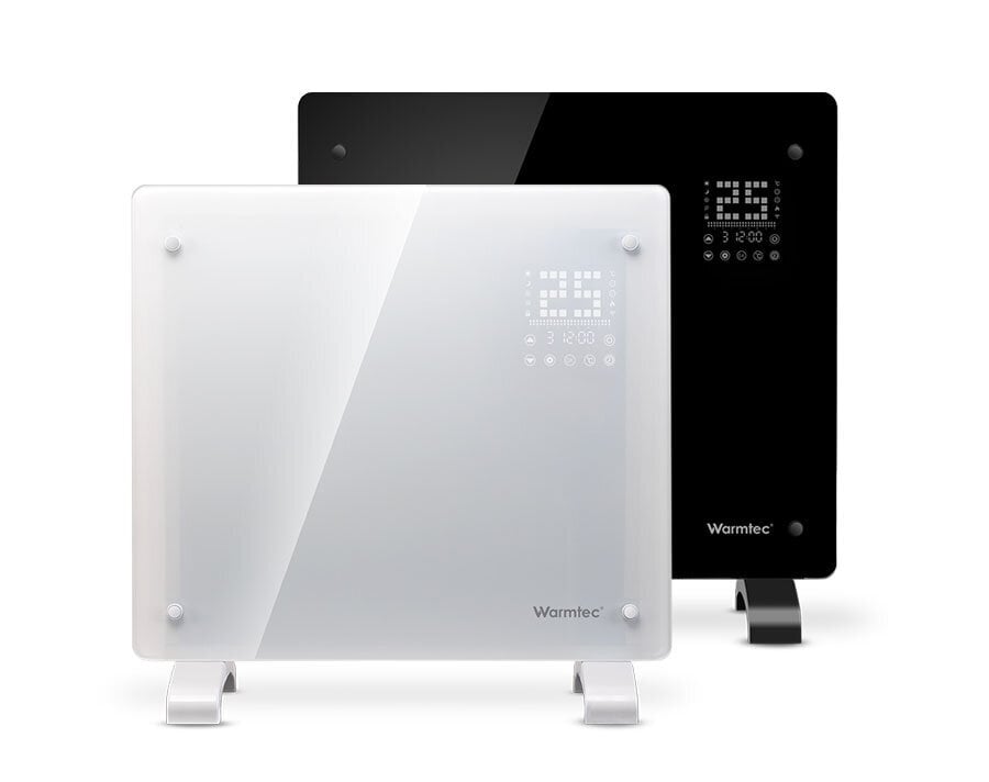 Dekoratyvinis konvekcinis šildytuvas 52 x 47 x 7,5 cm WARMTEC EGW 1000 W su Wi-Fi valdymo funkcija, juodas цена и информация | Šildytuvai | pigu.lt