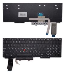 Klaviatūra LENOVO Thinkpad E15 Gen 2, su trackpoint, US kaina ir informacija | Komponentų priedai | pigu.lt