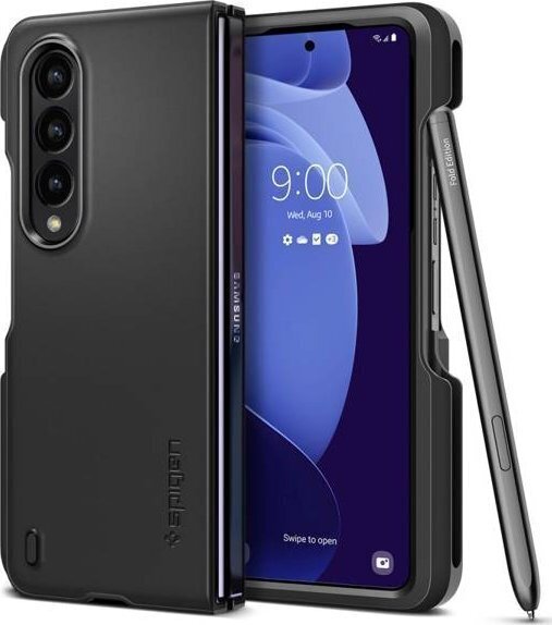 Dėklas Spigen skirtas Samsung Galaxy Z Fold 4, juoda цена и информация | Telefono dėklai | pigu.lt