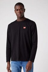 Marškiniai ilgomis rankovėmis Wrangler, juodi kaina ir informacija | Vyriški marškinėliai | pigu.lt