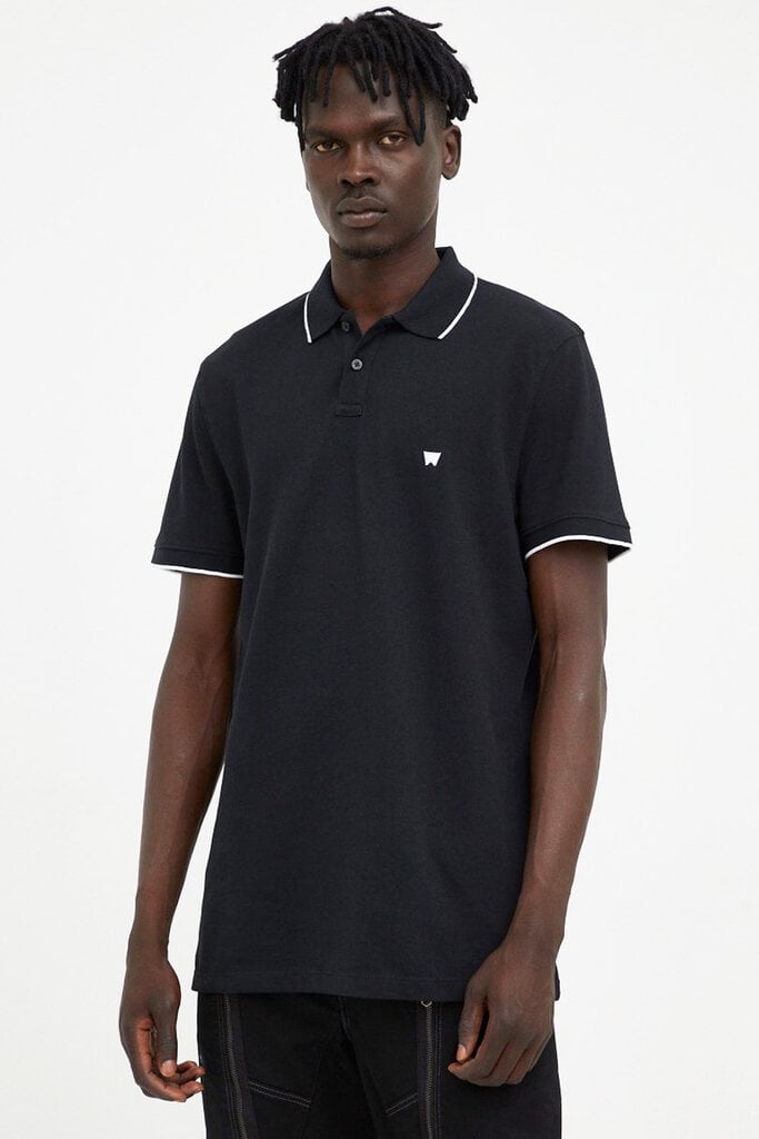 Polo marškinėliai vyrams Wrangler, juodi kaina ir informacija | Vyriški marškinėliai | pigu.lt