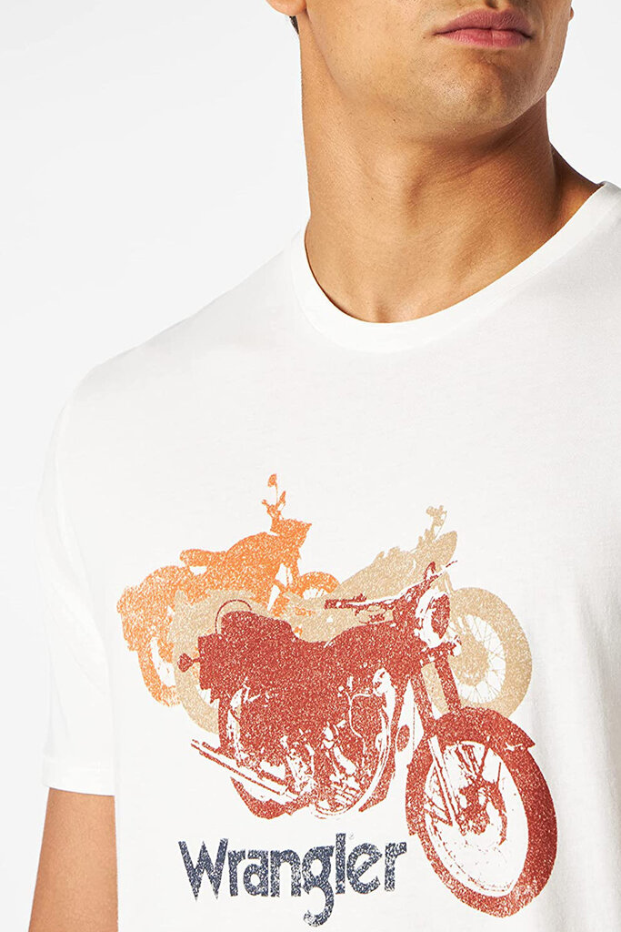 Marškinėliai vyrams Wrangler, balti цена и информация | Vyriški marškinėliai | pigu.lt