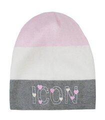 Детская шапка AJS 344148, светло-розовая/светло-серая, 344148*01-52/56 цена и информация | Шапки, перчатки, шарфы для девочек | pigu.lt