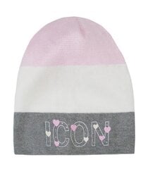 Детская шапка AJS 344148, светло-розовая/белая, 344148*03-52/56 цена и информация | Шапки, перчатки, шарфы для девочек | pigu.lt