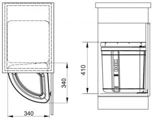 Šiukšliadėžė Franke Sorter Pivot 121.0307.563 kaina ir informacija | Franke Virtuvės, buities, apyvokos prekės | pigu.lt