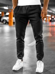 Мужские спортивные брюки J.STYL 3730103 01, черные, 3730103*01-XXL цена и информация | Мужские термобрюки, темно-синие, SMA61007 | pigu.lt