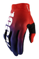 Велосипедные перчатки 100% Ridefit, M, красный/черный цвет цена и информация | Велосипедные перчатки | pigu.lt