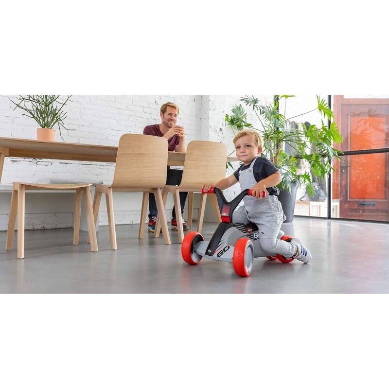 Transformuojamas paspiriamas motociklas Berg GO2, pilkas kaina ir informacija | Žaislai kūdikiams | pigu.lt