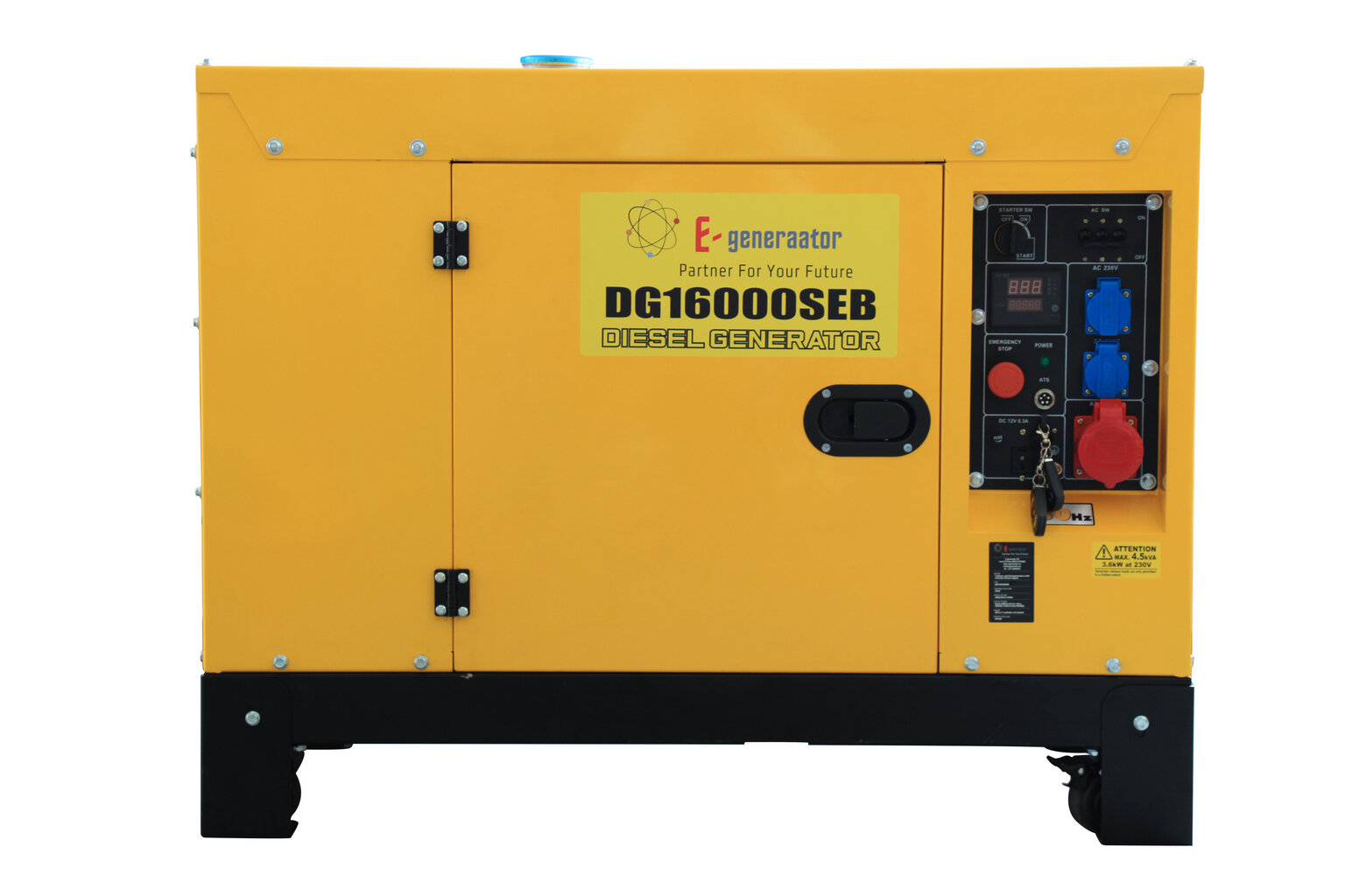 Dyzelinis generatorius E-Generator DG16000SE 11,5 kW kaina ir informacija | Elektros generatoriai | pigu.lt