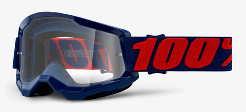 Sniego akiniai MX 100% Starta 2, mėlyni/raudoni kaina ir informacija | Slidinėjimo akiniai | pigu.lt