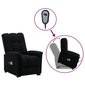 Pakeliamas atlošiamas masažinis krėslas, juodas kaina ir informacija | Svetainės foteliai | pigu.lt