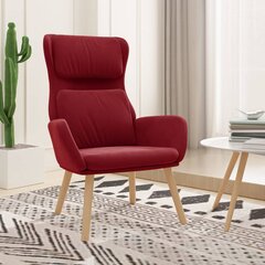 Poilsio kėdė, raudonojo vyno spalvos, aksomas kaina ir informacija | Svetainės foteliai | pigu.lt