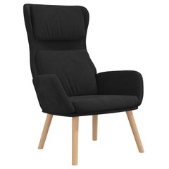 Poilsio kėdė, juodos spalvos, aksomas kaina ir informacija | Svetainės foteliai | pigu.lt
