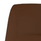 Poilsio kėdė, rudos spalvos, dirbtinė oda, blizgi kaina ir informacija | Svetainės foteliai | pigu.lt