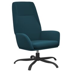Poilsio kėdė, mėlynos spalvos, aksomas kaina ir informacija | Svetainės foteliai | pigu.lt