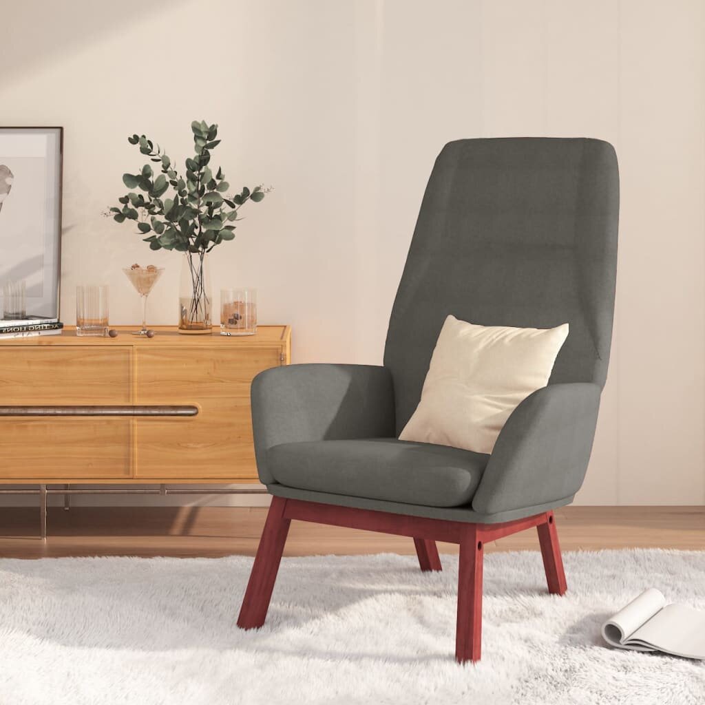 Poilsio kėdė, šviesiai pilkos spalvos, audinys kaina ir informacija | Svetainės foteliai | pigu.lt