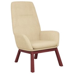 Poilsio kėdė, kreminės spalvos, audinys kaina ir informacija | Svetainės foteliai | pigu.lt