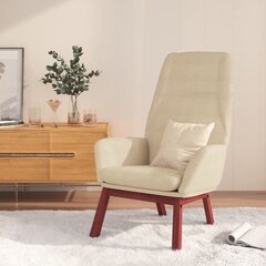 Poilsio kėdė, kreminės spalvos, audinys kaina ir informacija | Svetainės foteliai | pigu.lt