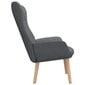 Poilsio kėdė, tamsiai pilkos spalvos, audinys kaina ir informacija | Svetainės foteliai | pigu.lt