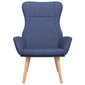 vidaXL Poilsio kėdė, mėlynos spalvos, audinys kaina ir informacija | Svetainės foteliai | pigu.lt
