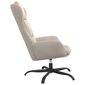 vidaXL Poilsio kėdė, kreminės spalvos, dirbtinė versta oda kaina ir informacija | Svetainės foteliai | pigu.lt
