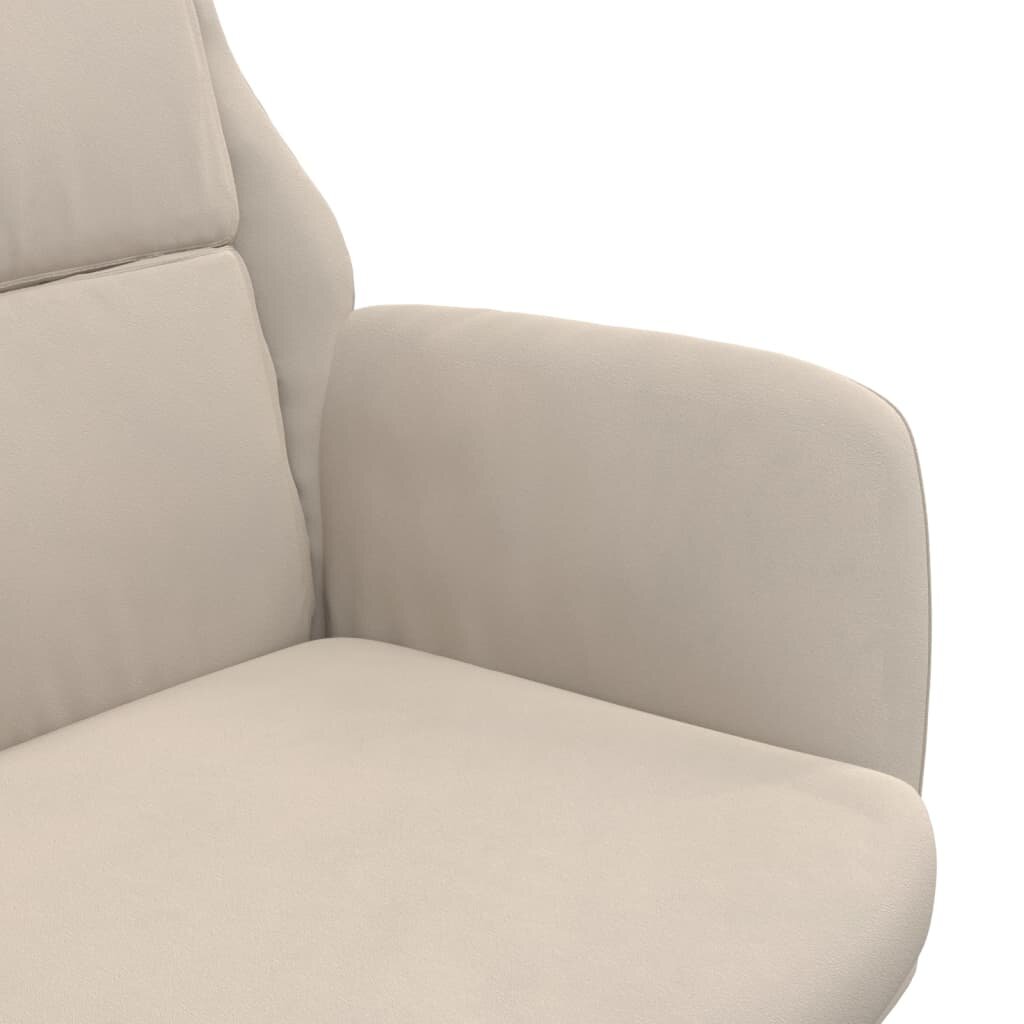 vidaXL Poilsio kėdė, kreminės spalvos, dirbtinė versta oda kaina ir informacija | Svetainės foteliai | pigu.lt