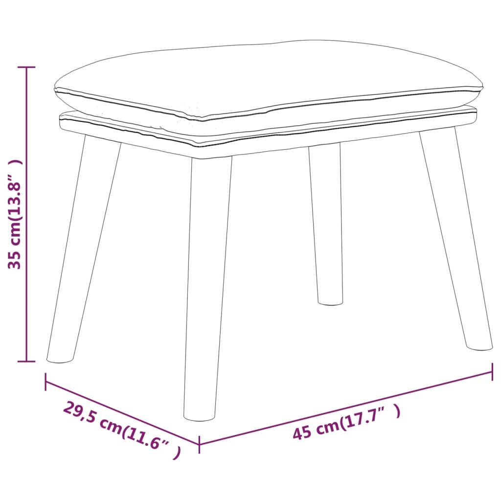 Pakoja, Audinys, 45x29,5x39cm, šviesiai pilka kaina ir informacija | Sėdmaišiai ir pufai | pigu.lt