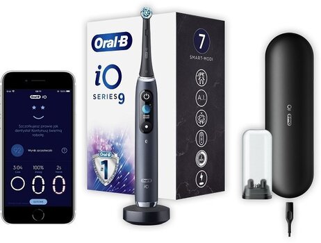 Зубная щетка Oral-B iO Series 9 из черного оникса цена и информация | Электрические зубные щетки | pigu.lt