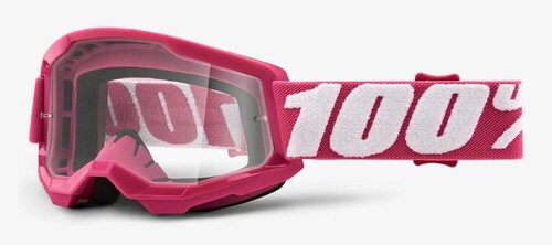 Sniego akiniai vaikams MX 100% Starta 2 Junior, rožiniai/balti kaina ir informacija | Slidinėjimo akiniai | pigu.lt