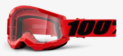 Sniego akiniai MX 100% Starta 2, raudoni/juodi kaina ir informacija | Slidinėjimo akiniai | pigu.lt