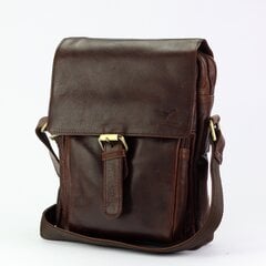 Мужская сумочка из натуральной кожи Money Kepper, коричневая цена и информация | Мужские сумки | pigu.lt