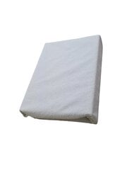 Neperšlampama frotė paklodė su guma, balta 90x200 cm kaina ir informacija | Paklodės | pigu.lt