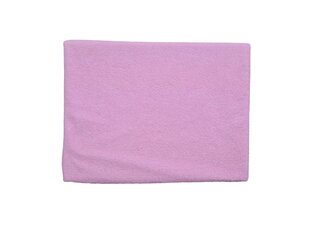 Водостойкая махровая простыня на резинке, розовая 90x200 см цена и информация | Простыни | pigu.lt