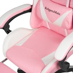 Игровое кресло Kruger & Matz Warrior GX-150 White and Pink цена и информация | Офисные кресла | pigu.lt