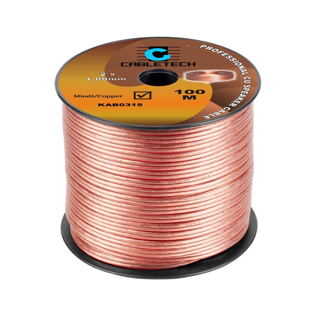 Garsiakalbio kabelis 1,0 mm kaina ir informacija | Tekstiliniai kabeliai ir elektros kaladėlės | pigu.lt