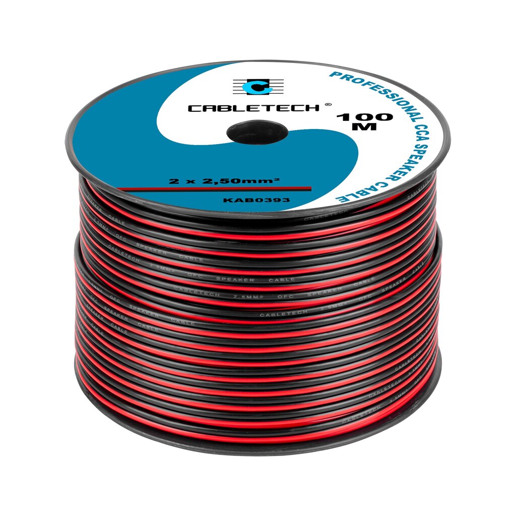 Cabletech, CCA 2.5 mm, 100 m kaina ir informacija | Kabeliai ir laidai | pigu.lt