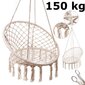 Pakabinamas krėslas, 150 kg, Baltos spalvos цена и информация | Hamakai | pigu.lt