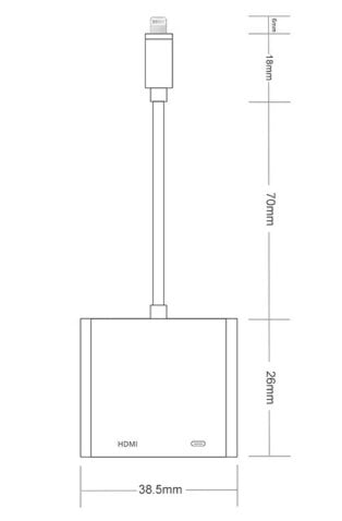 Keitiklis AV Lightning HDMI Full HD iPhone iPad kaina ir informacija | Adapteriai, USB šakotuvai | pigu.lt