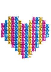 Folinis balionas "Širdis" vaivorykštės spalvos, 144 cm цена и информация | Шарики | pigu.lt