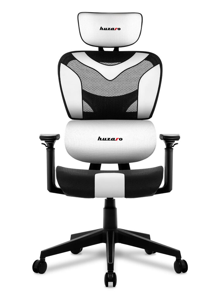 Žaidimų kėdė Huzaro Combat 8.0, balta/juoda kaina ir informacija | Biuro kėdės | pigu.lt