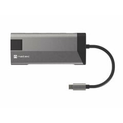 Natec Fowler Plus USB-C->HUB USB 3.0 3x HDMI 4K kaina ir informacija | Adapteriai, USB šakotuvai | pigu.lt