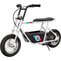 Vienvietis vaikiškas elektrinis motociklas Razor Rambler 12, baltas kaina ir informacija | Elektromobiliai vaikams | pigu.lt