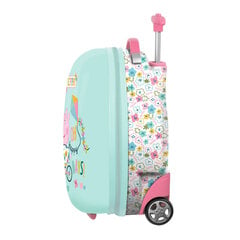 Mažas lagaminas su ratukais Peppa Pig Cosy Corner, mėlynas цена и информация | Чемоданы, дорожные сумки | pigu.lt