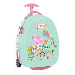 Mažas lagaminas su ratukais Peppa Pig Cosy Corner, mėlynas цена и информация | Чемоданы, дорожные сумки | pigu.lt
