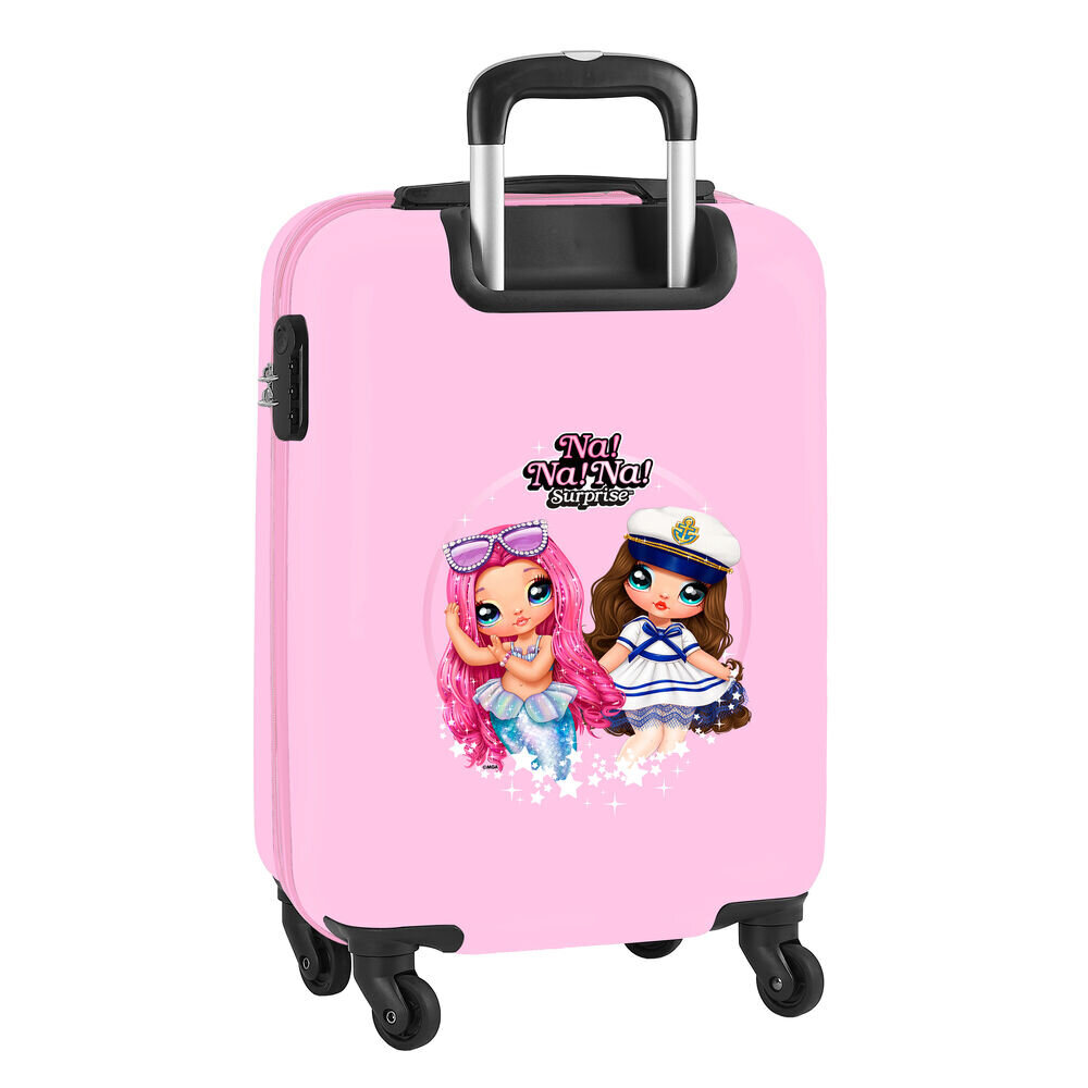 Mažas lagaminas su ratukais Na!Na!Na! Surprise Sparkles, rožinis kaina ir informacija | Lagaminai, kelioniniai krepšiai | pigu.lt