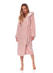 Узорчатый длинный халат с капюшоном из мягкой и приятной ткани L&L 2210 JOANA цена и информация | Женские халаты | pigu.lt
