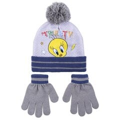 Шапка с перчатками Looney Tunes, cерые цена и информация | Шапки, перчатки, шарфы для мальчиков | pigu.lt