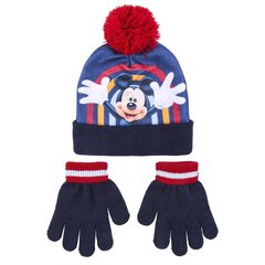 Шапка с перчатками Mickey Mouse Синий (Один размер) цена и информация | Шапки, перчатки, шарфы для мальчиков | pigu.lt