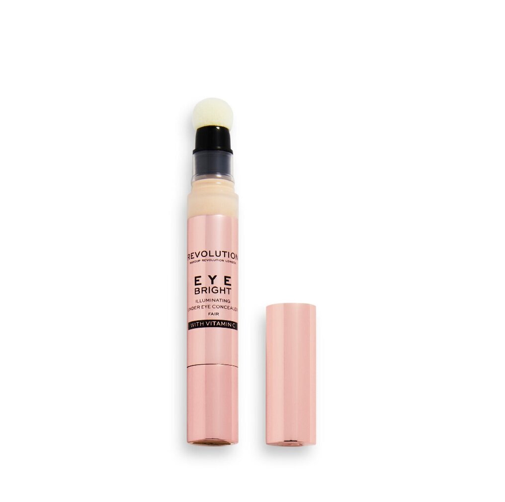 Paakių maskuoklis Makeup Revolution Eye Bright Under Eye Concealer Fair, 3ml kaina ir informacija | Makiažo pagrindai, pudros | pigu.lt